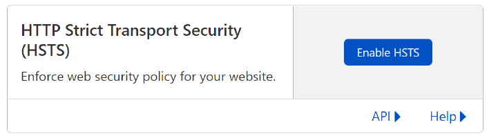 Cloudflare Enable HSTS