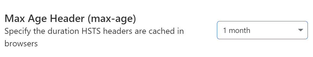 Cloudflare HSTS Max Age Update